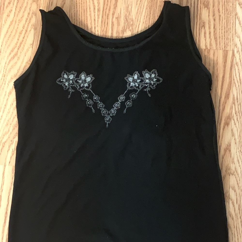 Tank Top With White Flowers